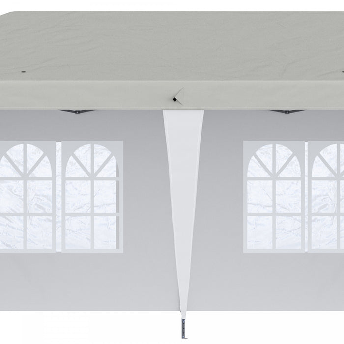 Outsunny 10'x 20' Outdoor Pop Up Canopy Tent Party Tent Commercial Instant Shelter W/ Carrying Bag White
