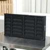 Outsunny Portable Charcoal Grill with Pull-Out Charcoal Basin, Folding Tabletop Barbecue, Compact Camping BBQ, Galvanised Metal, Black