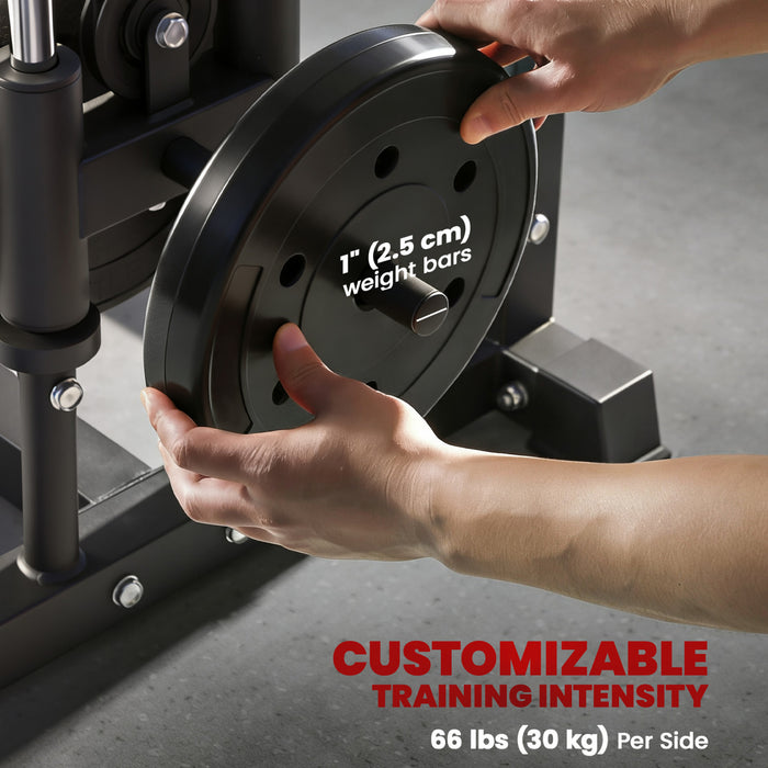 Soozier Cable Machine Dual Pulley System with Pull up Bar and 14 Positions