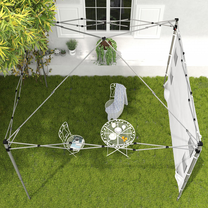 Outsunny Sidewall For 10x10ft Pop Up Canopies, 1 Pack Sidewall Only, White