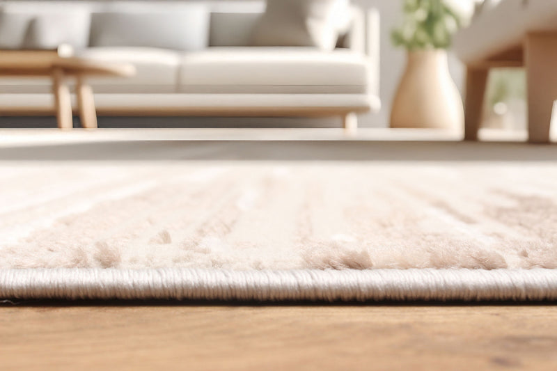 Quinn Contemporary/Modern 5'0\" x 8'0\" Area Rug in White Indoor Area Rug