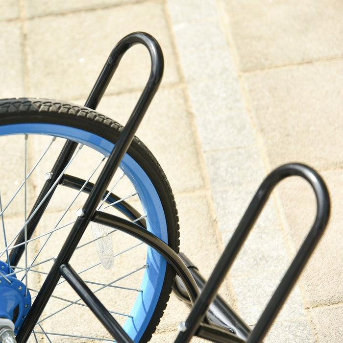 Soozier 2 Rack Bicycle Floor Stand, Bike Parking Garage