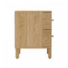 Solara Contemporary 30" Solid Wood Nightstand in Natural Oak (2-Drawer) | Table de nuit contemporaine Solara 30" en bois massif chene naturel (2 tiroirs)