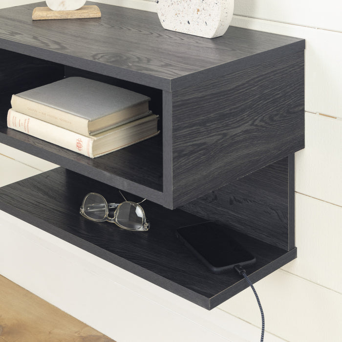 Sazena Floating Nightstand - Gray Oak 