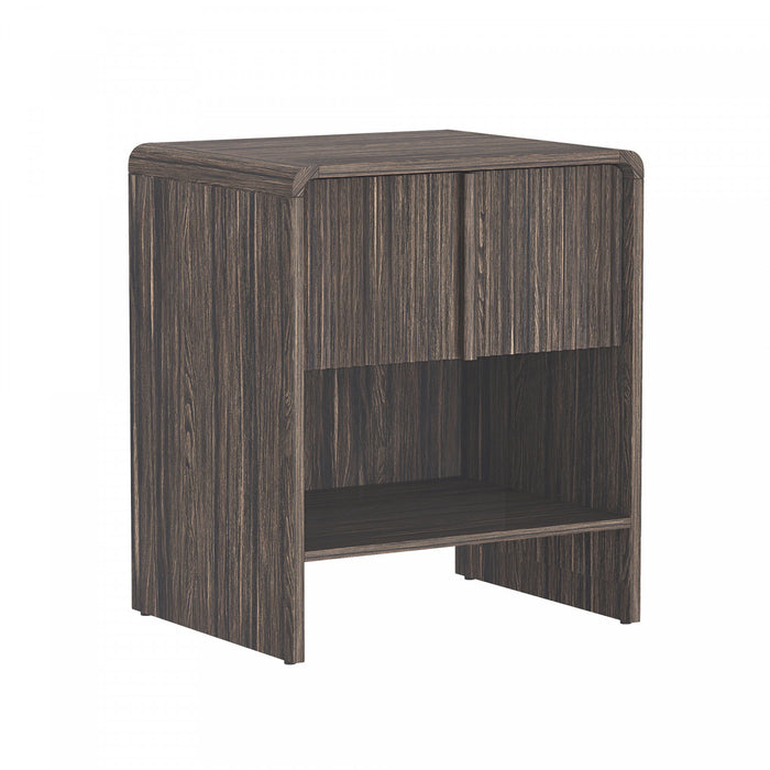 Novara Contemporary 22\" Nightstand in Jacobean Walnut (1-Drawer)