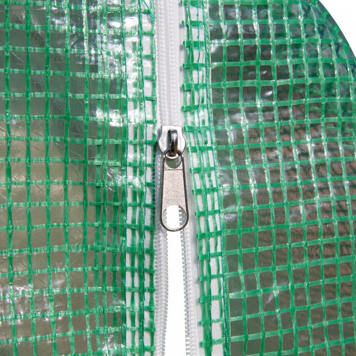 Outsunny Large 10' X 10' Greenhouse, Hoop Hot House, Zipper Door, Green