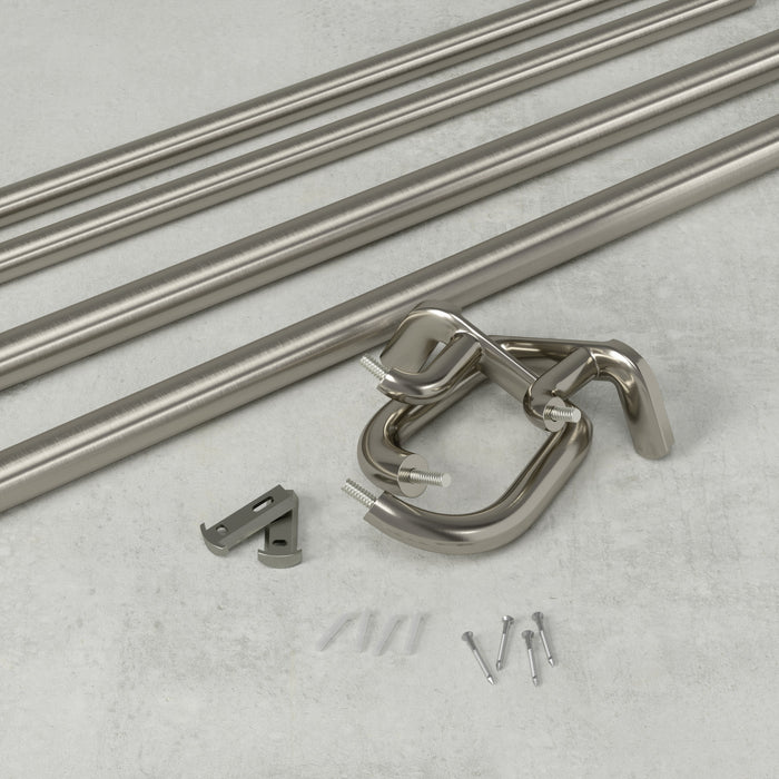 Umbra Twilight Matte Nickel Expandable Double Blackout 3/4\" Curtain Rod - 30\"-84\" 