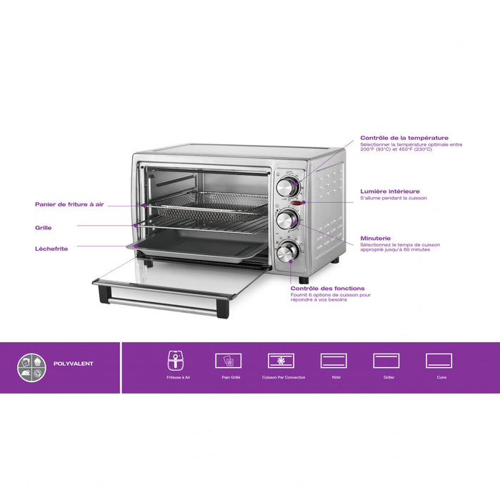 Salton Convection Toaster Oven with Air Fry - TO2044SS