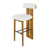 Sophia Indoor Modern Rubberwood Bar Stool Set of 2 with Supportive Backrest,White&Walnut | Sophia – Lot de 2 tabourets de bar modernes d’interieur en bois d’hevea avec dossier de soutien, coloris blanc et noyer
