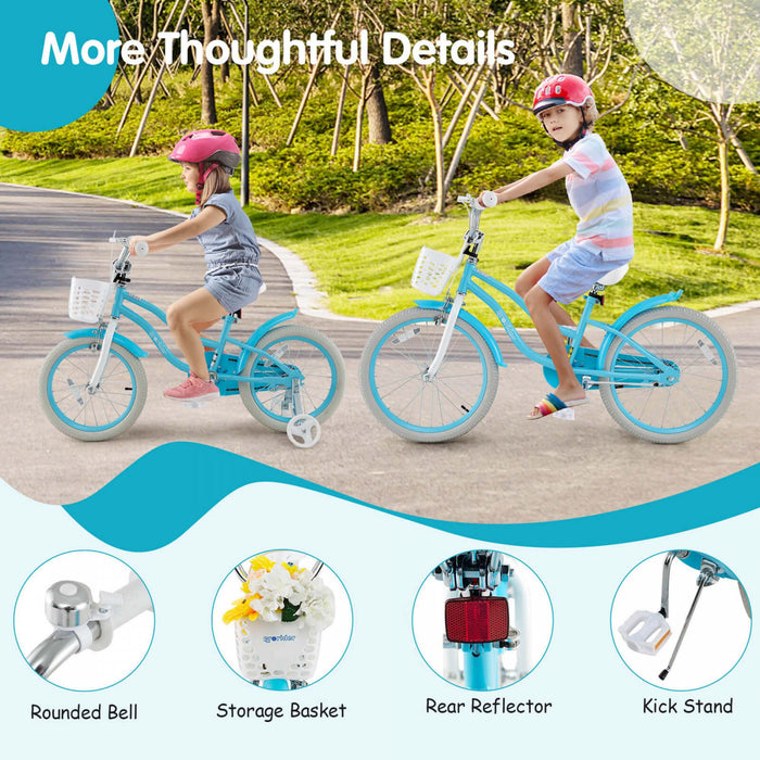 Prorider 20\" Kids Bike With Height Adjustable Handlebar & Seat Hand Brake & Coaster Brake Blue
