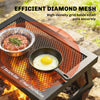 Outsunny Folding Campfire Grill, 22" x 12" Heavy Duty Carbon Steel Grill Grate with Folding Legs, Portable Campfire Cooking Equipment for Outdoor BBQ and Open Fire, Black