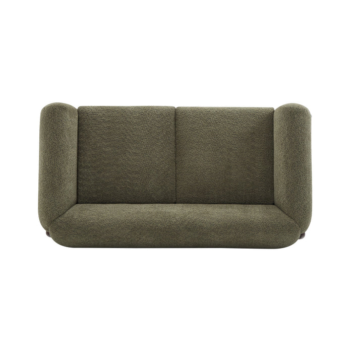 Lillian Solid Wood Modern Boucle Upholstered Loveseat Comfort Seating,Green