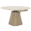 Solene 5-Piece Round Extendable Dining Table Set (32-52 in.) with Upholstered Chairs (Seats 4) | Ensemble de table de salle a manger ronde extensible Solene 5 pieces (32 a 52 po) avec chaises rembourrees (4 places)