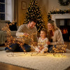 Outsunny 3-Piece Christmas Lighted Reindeer and Sleigh Set for Outdoor