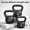Soozier 22lb Fitness Kettlebell, Plastic Exercise Weight with Sand, Weightlifting Tools with Smooth Handle, Noise Reduction for Home, Gym