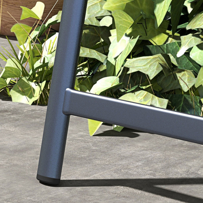 Outsunny Folding Patio Chair For 2 People With Armrest, Mesh Fabric Seat