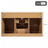 Aiden 36-Inch Wall-Mounted Bathroom Vanity with Soft-Close Storage and Ceramic Sink,Wood | Aiden meuble de salle de bain mural 36 pouces avec rangement a fermeture douce et vasque en ceramique, bois