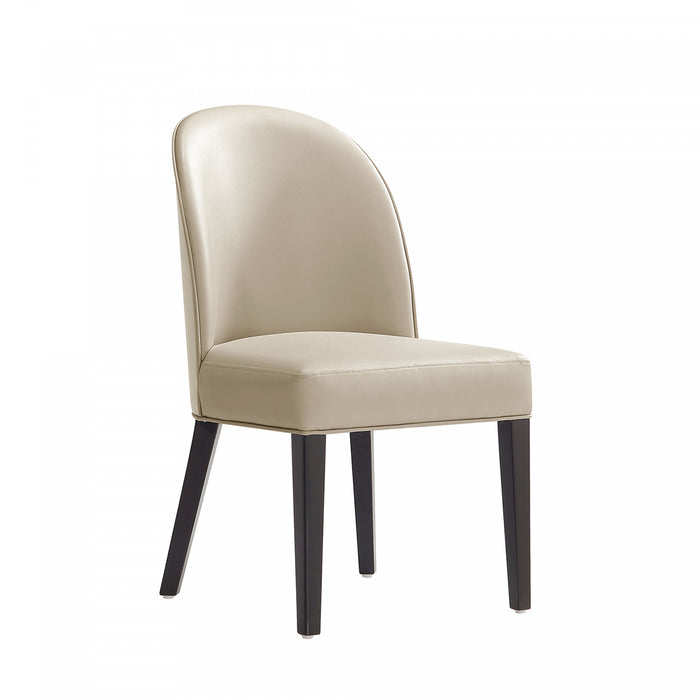 Hillman Modern Wood Upholstered Dining Chair in Sand - Set of 2