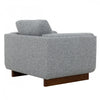 Caden 43 in. Fabric Accent Chair with Block Arms and Wood Legs - Grey | Caden 43 po. Fauteuil d'appoint en tissu avec accoudoirs blocs et pieds en bois - Gris