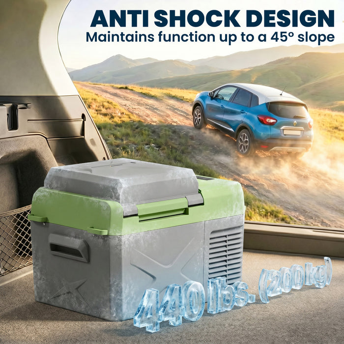 Outsunny 12 Volt Car Refrigerator, 12QT Car Fridge Electric Cooler, 12/24V DC and 110-240V AC, -4℉~68℉, Portable Refrigerator for Truck SUV Travel Camping Road Trips Tailgating