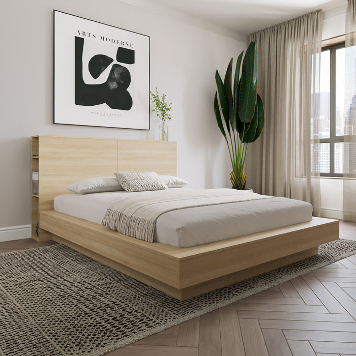 Nordika Marconi Queen Headboard - Natural Blonde Oak