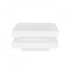 Ryan Rotating Coffee Table with LED Lighting and 360° Swivel Top,White | Ryan table basse pivotante – table basse avec eclairage LED et plateau rotatif a 360°, blanc