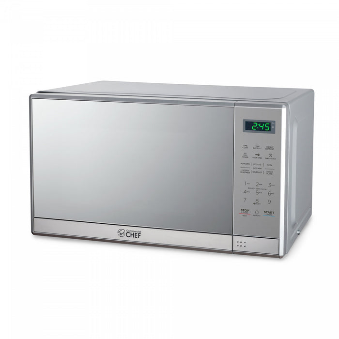 CHM Series Commercial Chef 0.7 Cu. Ft. Countertop Microwave Oven, Stainless Steel Countertop Microwave Less 1cuft