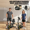 Soozier Recumbent Exercise Bike for Home, Indoor Stationary Bike for Seniors with Bluetooth, App Connectivity, 8-Level Magnetic Resistance, LCD Display, Pulse Sensors, Wheels