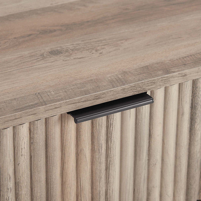 Dumbo Modern 35\" Fluted Dresser in Rustic Gray (3-Drawer)