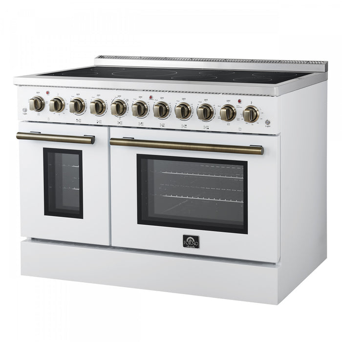 Forno Paolo 48 Inch Freestanding Electric Range in White, 6.7 cu.ft. - FFSEL6011-48WHT