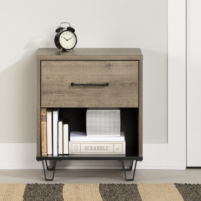 Arlen 1-drawer Nightstand - Weathered Oak 