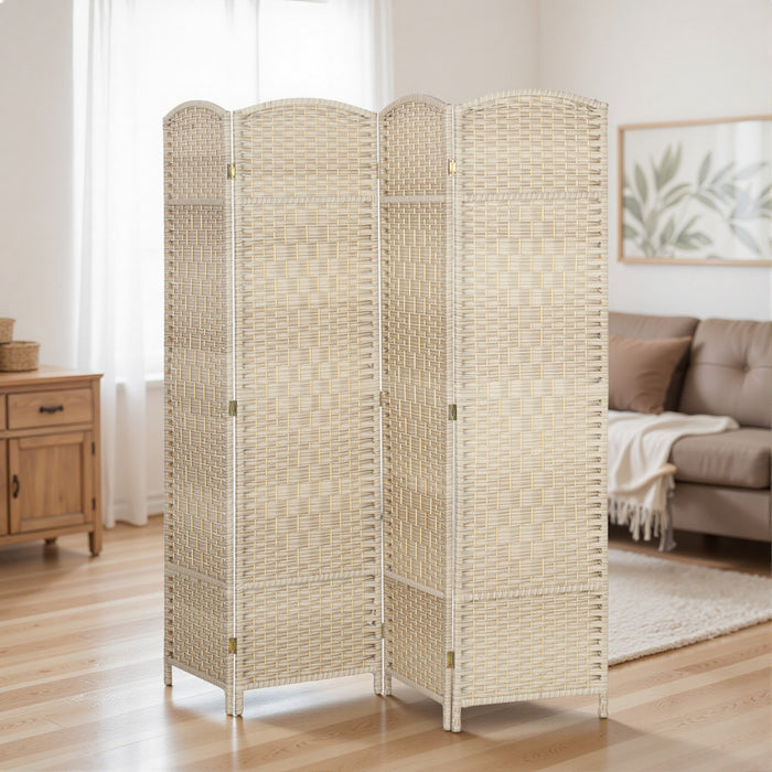 HOMCOM 6 Ft Folding Room Divider, Privacy Screen for Home Office Bedroom