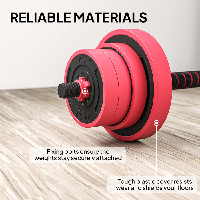 Soozier 88lbs 4-in-1 Weight Dumbbell Set, Barbell Kettlebell Push Up Stand