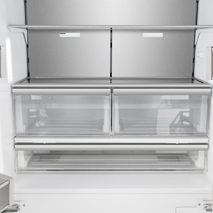 Forno Rivestito 36 Inch Stainless Steel French Door Refrigerator, Energy Star Certified - FFRBI1811-36
