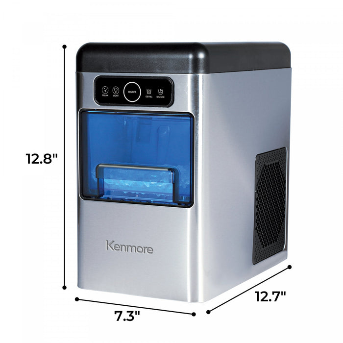 Kenmore Crunchy Chewable Nugget Ice Maker 40lb/24hr Stainless Steel