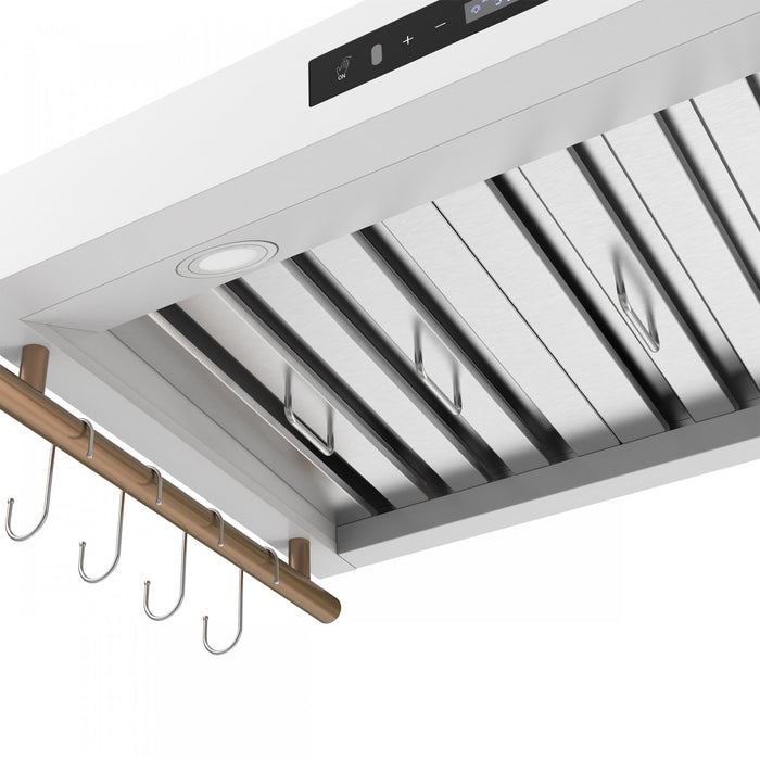 Forno Venezia 36 Inch Wall-Mounted Range Hood, White-FRHWM5503-36WHT
