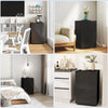 HOMCOM 4.5 Cu Ft Mini Fridge with Freezer, Wheels, Refrigerator, Black