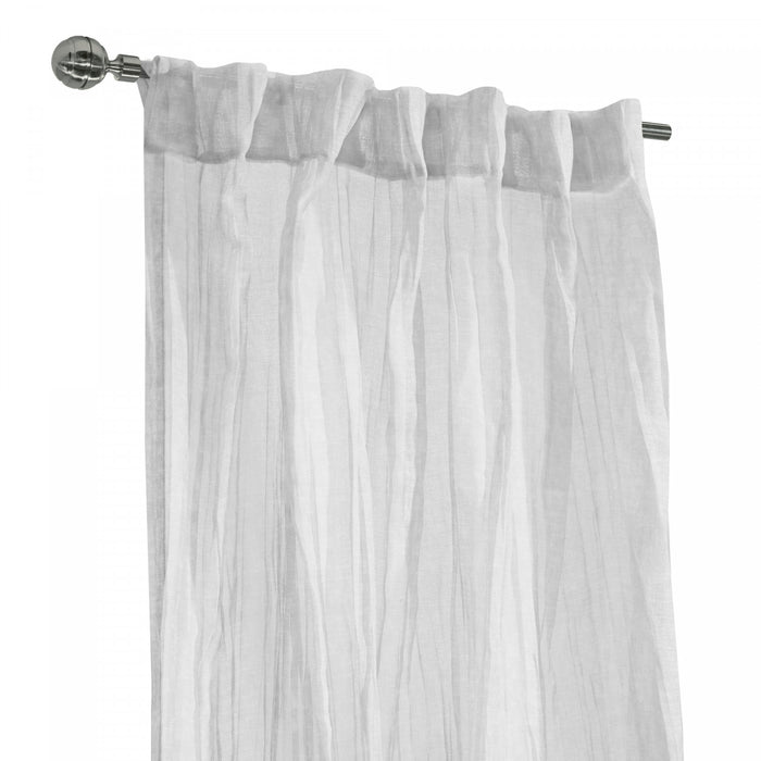 Habitat Paloma Apricot Sheer Dual Header Curtain Panel - 52 x 95