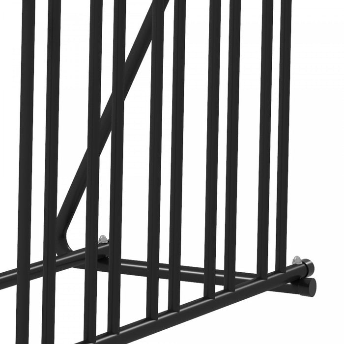 Soozier Single-sided Bike Rack Stand With 3-bike Capacity, Black