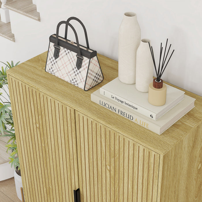 HOMCOM 5-Tier Entryway Shoe Storage Cabinet with Adjustable Shelves