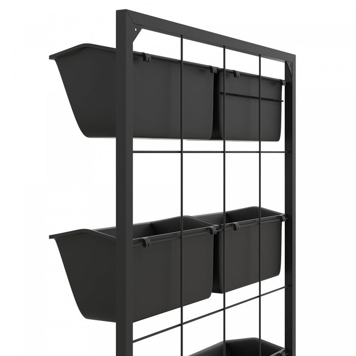 Outsunny 3-Tier Wall Planter with 6 Pots, Hanging Plant Holder