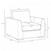 Cleo Contemporary Upholstered Accent Chair in Cream | Fauteuil d’appoint contemporain Cleo en tissu creme