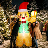 Outsunny 8.2ft Christmas Inflatable Gingerbread Man, Light Brown
