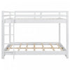 Ethan Solid Wood Queen Size Bunk Bed with Ladder, Sturdy & Space-Saving, White | Lit superpose Ethan en bois massif format Queen avec echelle, gain de place, blanc