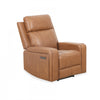 Bellamy 37 in. Leather Match Power Glider Recliner with Adjustable Headrest and USB - Cognac | Fauteuil inclinable electrique a mouvement coulissant Bellamy de 37 po en cuir assorti avec appuie-tete ajustable et USB - Cognac