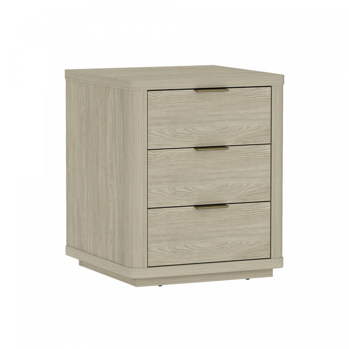 Evelyn Modern 20\" Nightstand in Natural (3-Drawer) - Set of 2