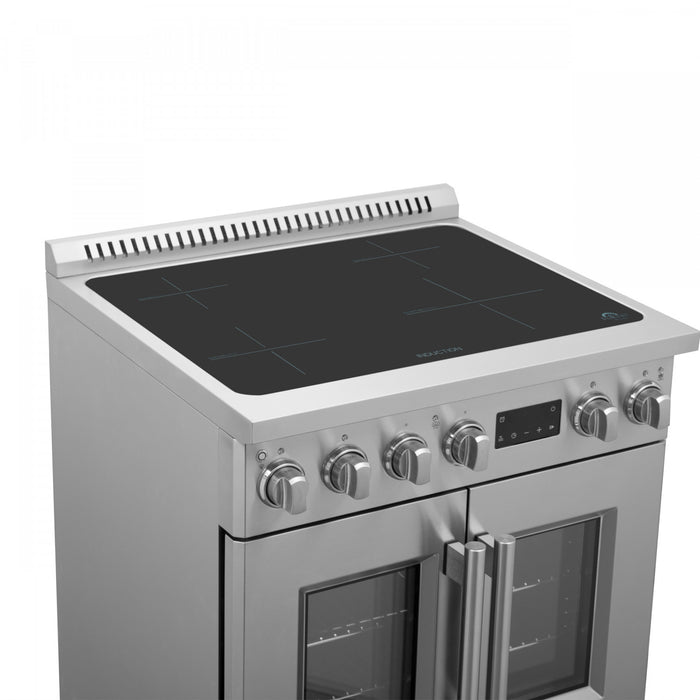 Forno Torino 30\" French Door Induction Range, Stainless Steel - FFSIN0950-30
