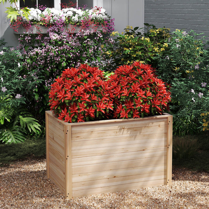 Costway 1 Pcs Elevated Planter Box With Open-ended Base For Deep-rooted Vegetable