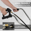 Outsunny 18" Pressure Washer Surface Cleaner with 3600 PSI, 4 Wheels, 2 Handles, Stainless Steel Power Washer Surface Cleaner with 1/4" Quick Connect, Silver