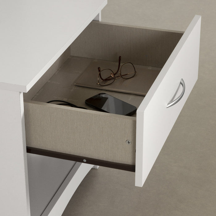 Step One 1-drawer Nightstand - End Table With Storage - Pure White 
